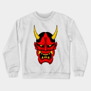 demon mask illustration Crewneck Sweatshirt